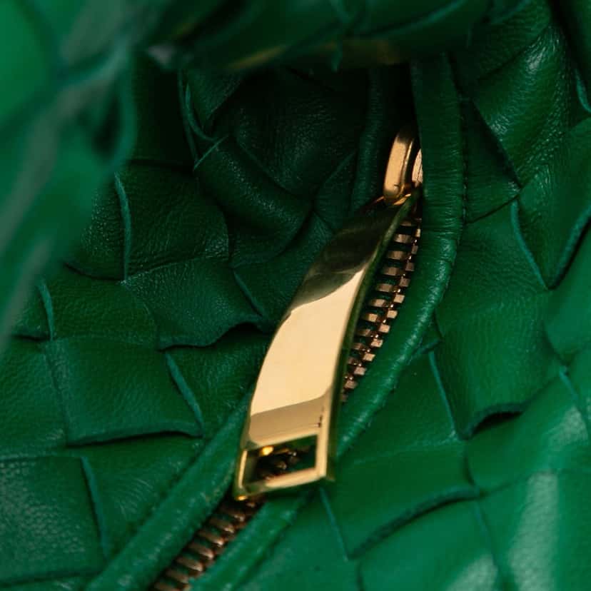 Bottega Veneta Mini Nappa Intrecciato Jodie Green Leather Good condition - Box View