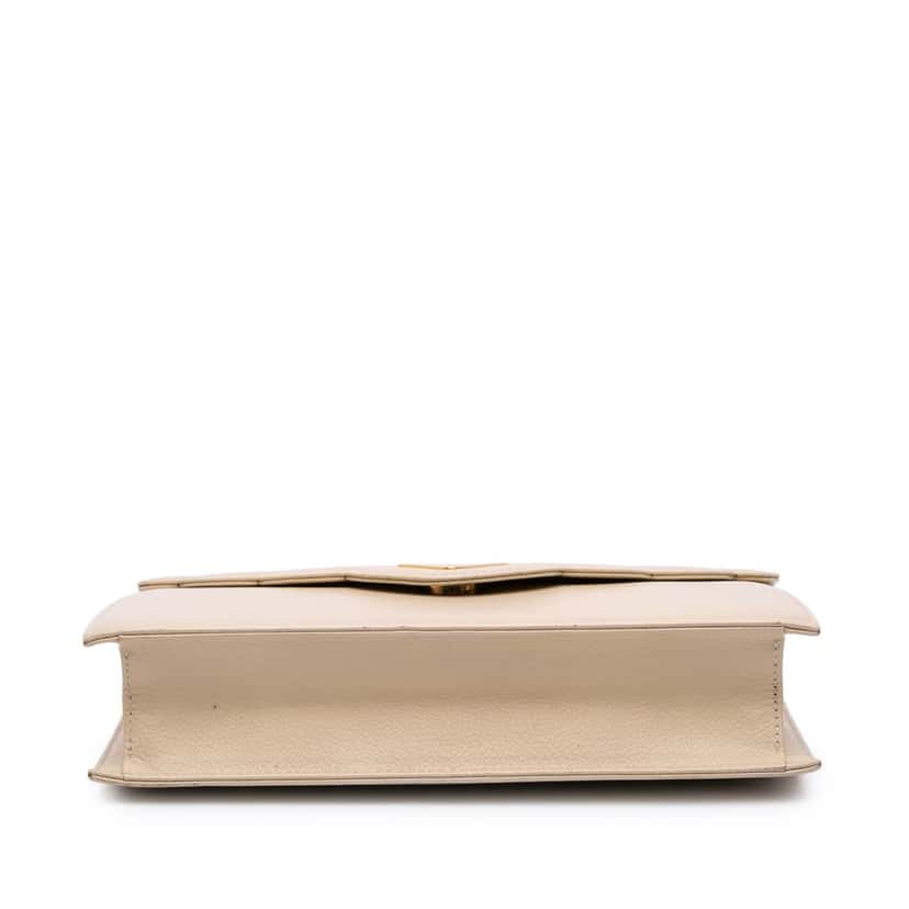 Yves Saint Laurent Leather Clutch Brown Leather Good condition - Inside View