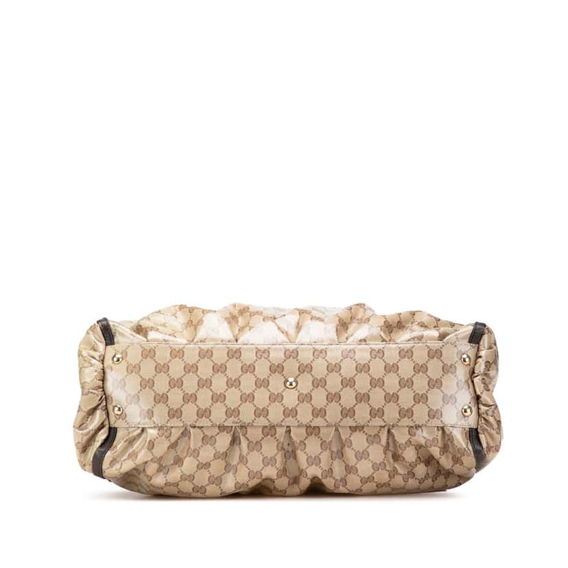 Gucci Large GG Crystal Abbey D Ring Tote Brown Canvas Good condition - Inside View
