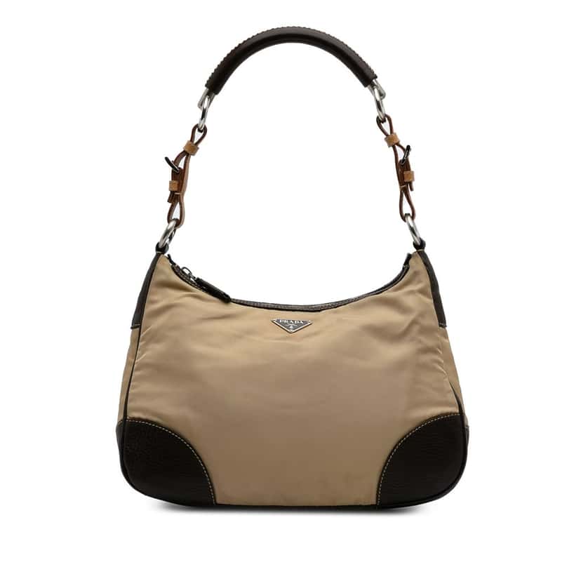 Prada Tessuto Shoulder Bag Brown Good condition - Front View