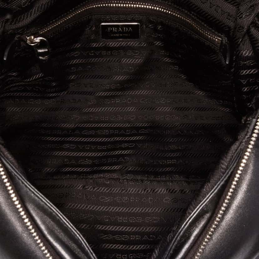 Prada Nappa Padded Signaux Bag Black Leather Good condition - Model View