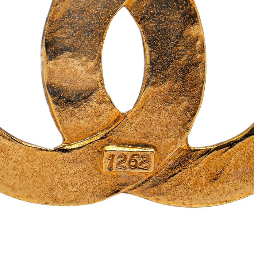 Chanel CC Brooch Gold Metal Good condition - Inside View
