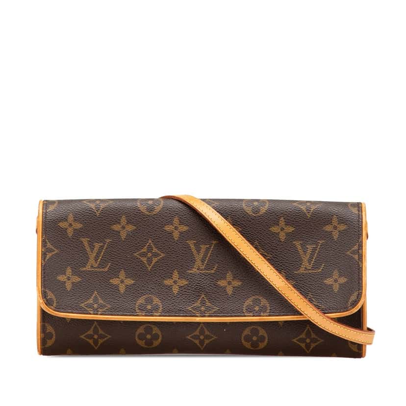 Louis Vuitton Monogram Pochette Twin GM Brown Canvas Good condition - Front View