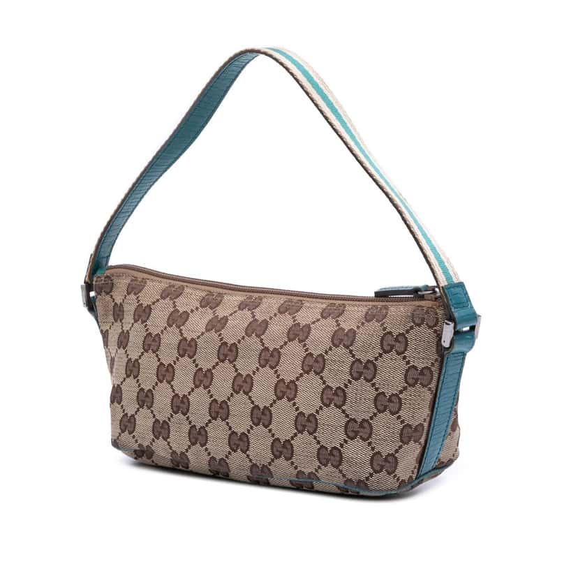 Gucci GG Canvas Web Boat Brown Canvas Good condition - Back View