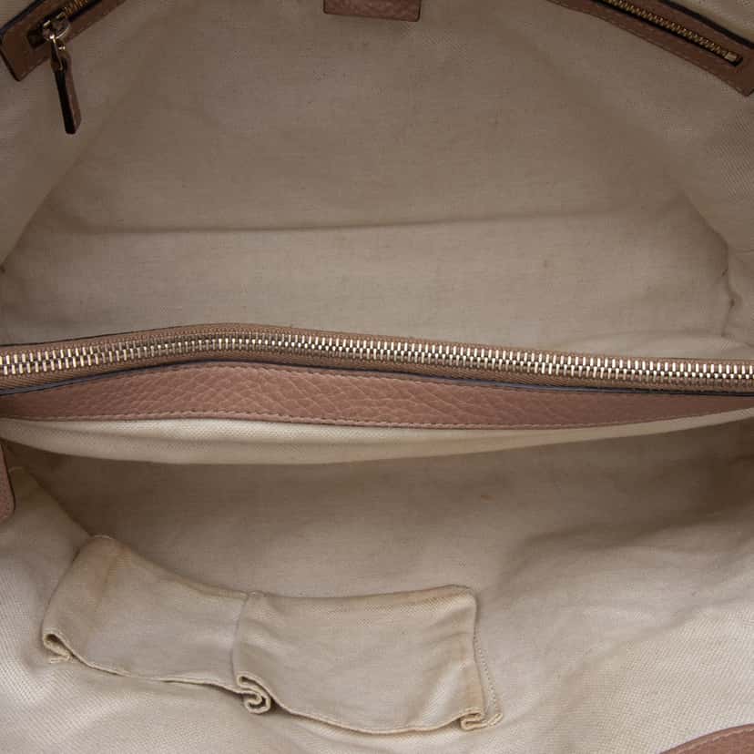 Gucci Large Leather Bella Tote Brown Leather Good condition - Model View