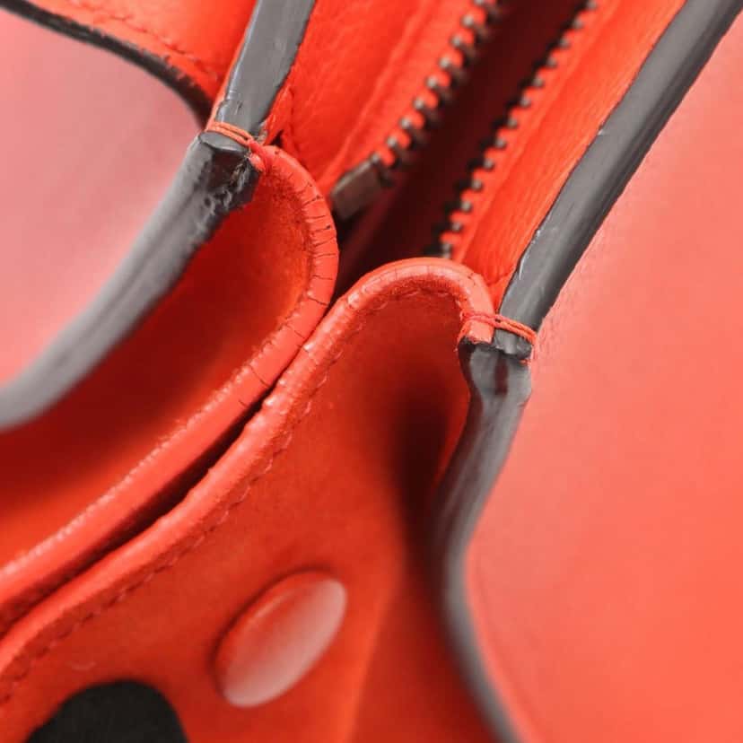 Celine Small Leather Trapeze Satchel Red Leather Good condition - Box View