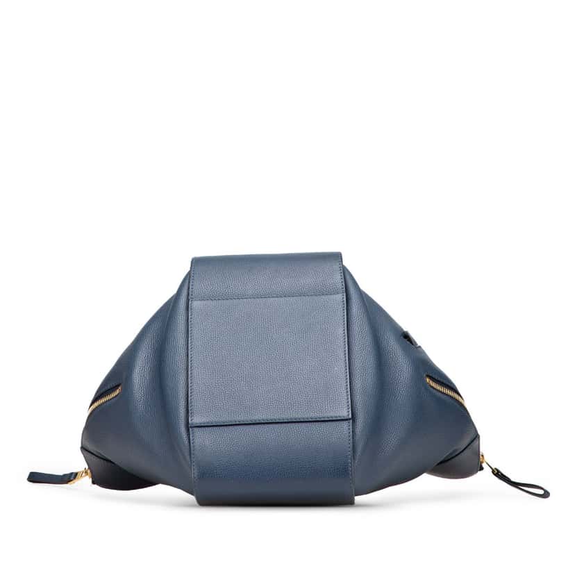 Loewe Small Leather Hammock Satchel Blue Leather Good condition - Inside View