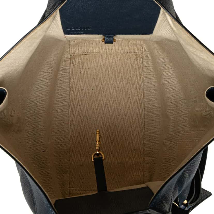 Loewe Small Leather Hammock Satchel Blue Leather Good condition - Model View