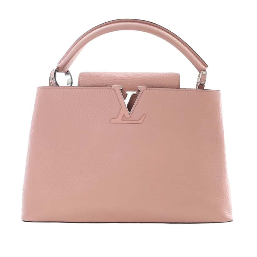 Louis Vuitton Taurillon Capucines PM Pink Leather Good condition - Front View