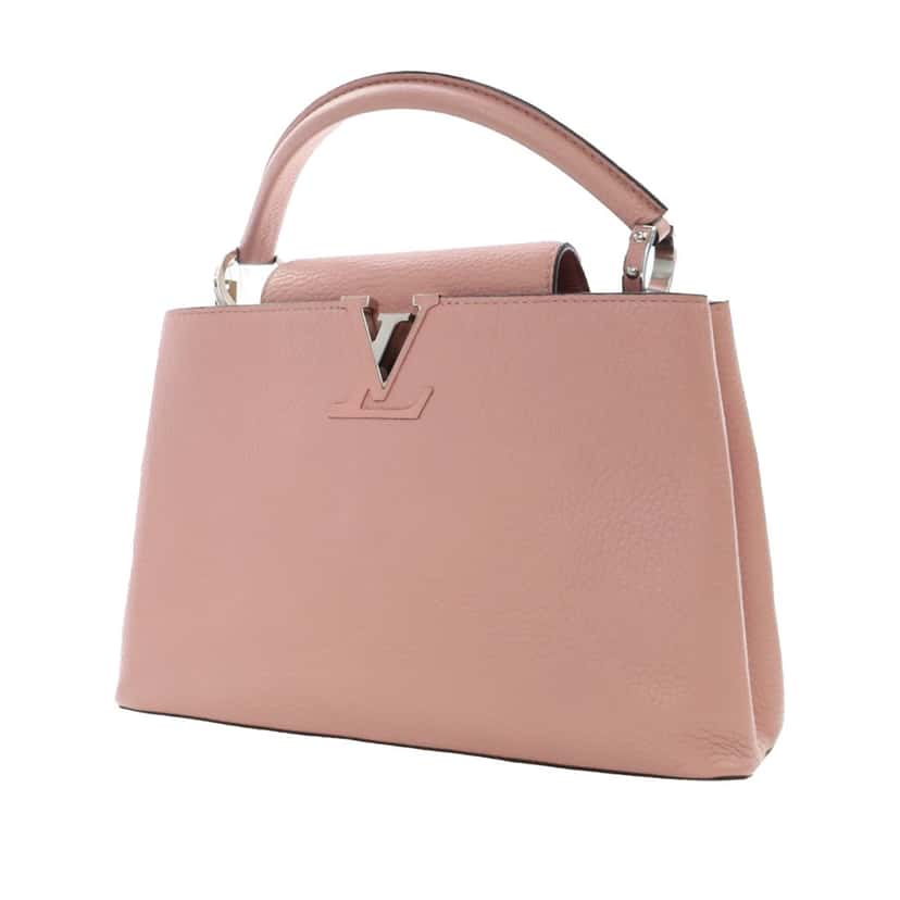 Louis Vuitton Taurillon Capucines PM Pink Leather Good condition - Back View