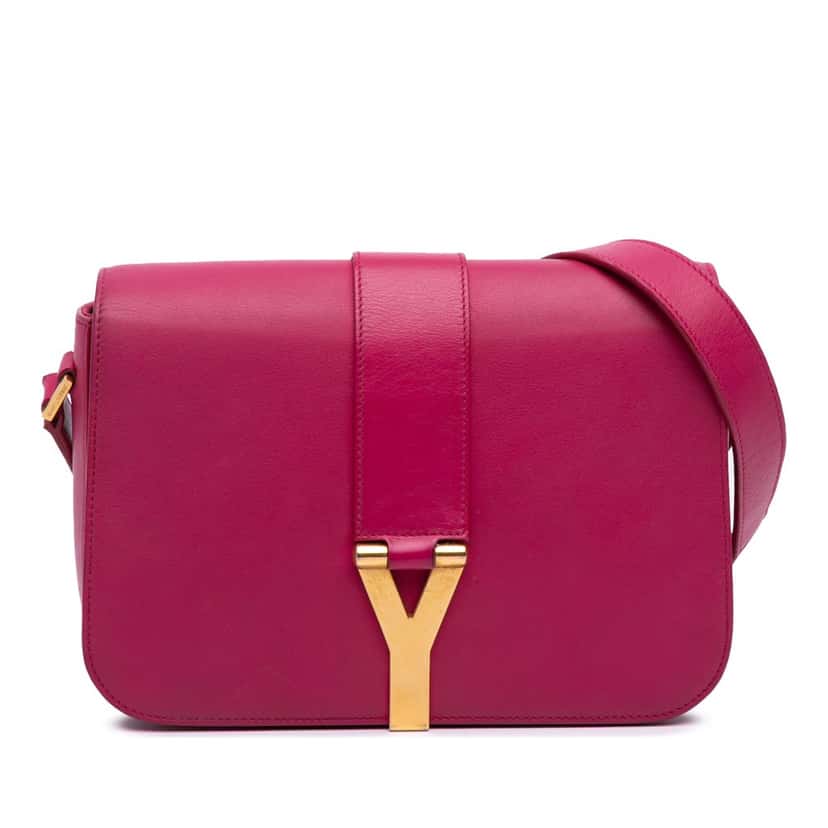 Saint Laurent Leather Classic Y Ligne Crossbody Pink Leather Good condition - Front View
