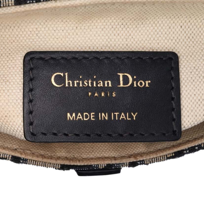 Dior Mini Oblique Canvas Saddle Bag Blue Canvas Good condition - Box View