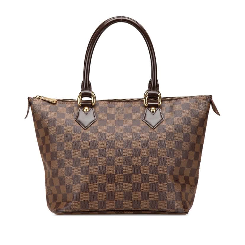 Louis Vuitton Damier Ebene Saleya PM Brown Canvas Good condition - Front View