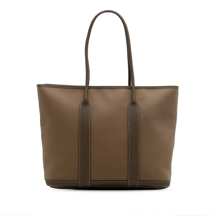 Hermès Toile and Negonda Garden Party 36 Brown Canvas Good condition - Front View