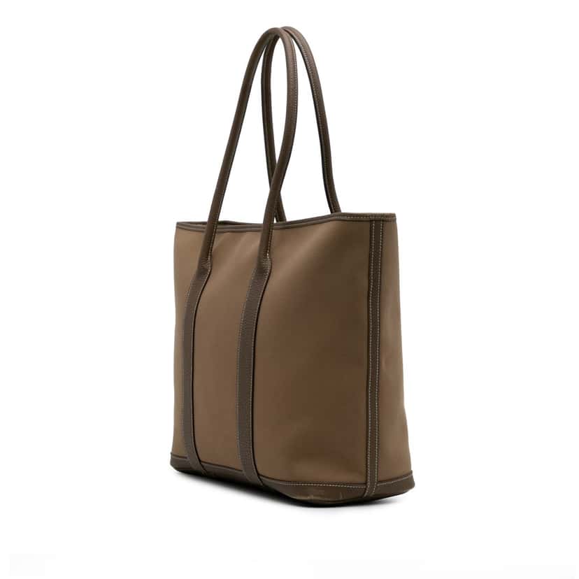 Hermès Toile and Negonda Garden Party 36 Brown Canvas Good condition - Back View