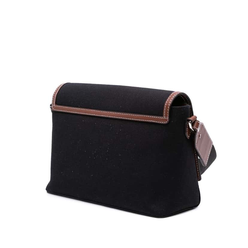 Burberry Canvas Horseferry Note Crossbody Black Canvas Good condition - Back View