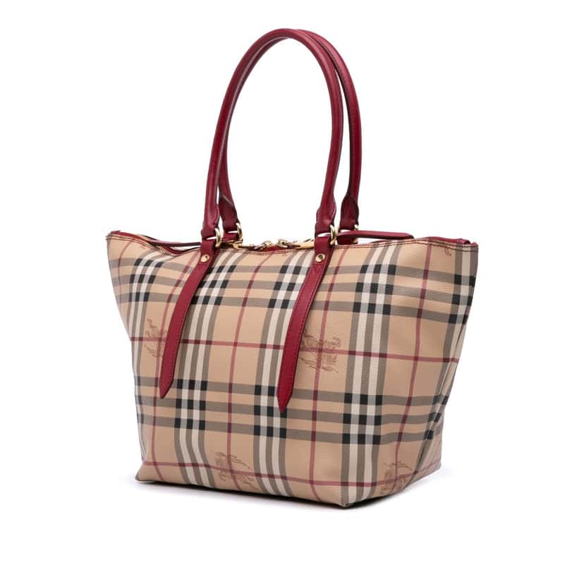 Burberry Small Haymarket Check Coated Canvas Salisbury Tote Brown Canvas Good condition - Back View