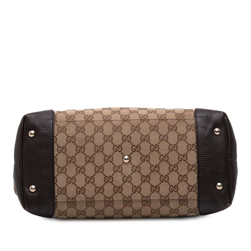 Gucci Medium GG Canvas Web Dressage Tote Brown Canvas Good condition - Inside View