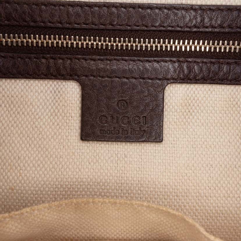 Gucci Medium GG Canvas Web Dressage Tote Brown Canvas Good condition - Box View