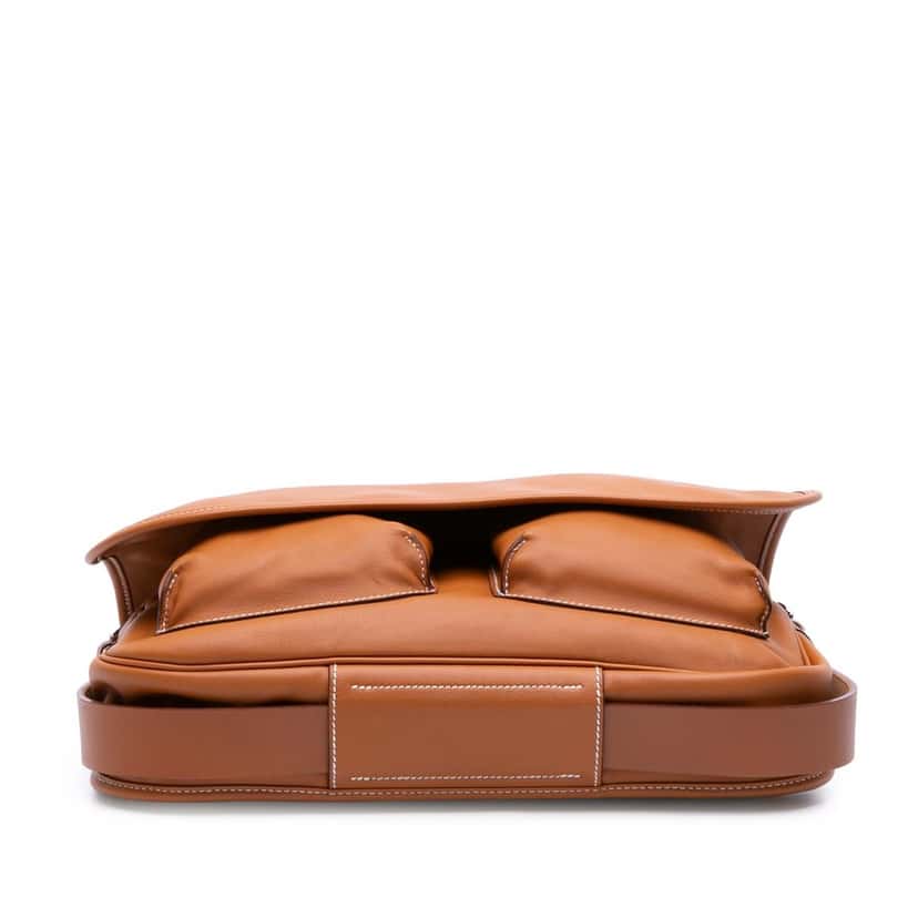 Hermès Sikkim Barda 30 Messenger Bag Brown Leather Good condition - Inside View