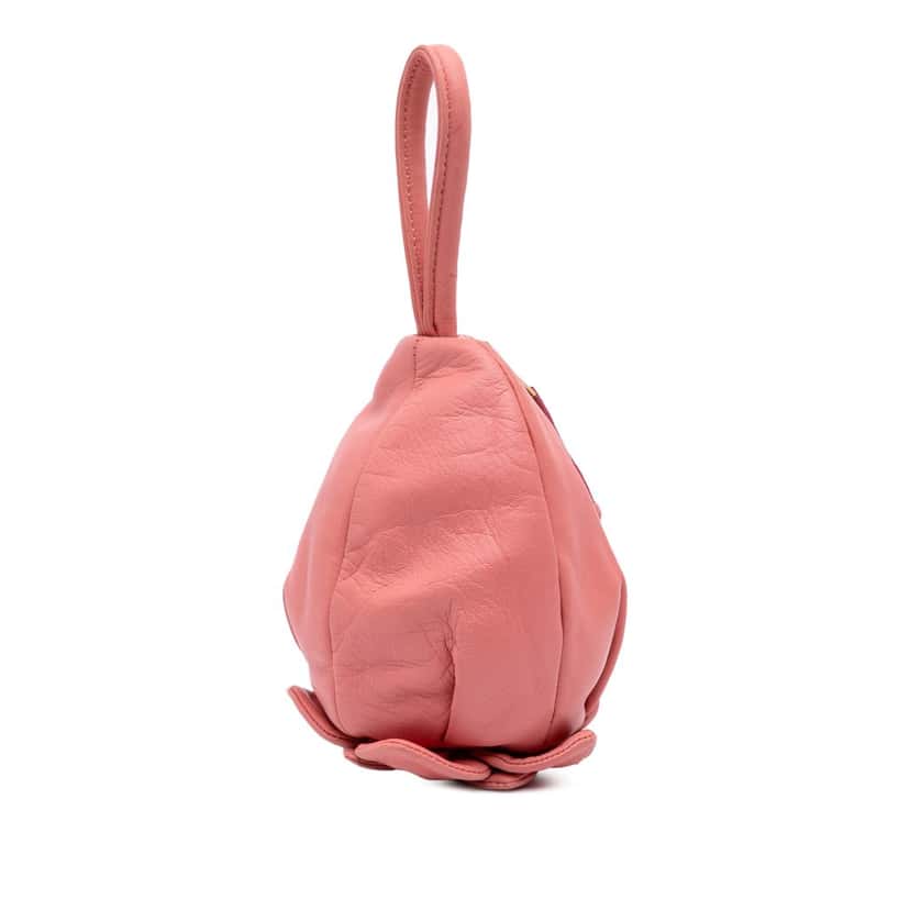 Loewe Nappa Flower Bag Pink Leather Good condition - Back View