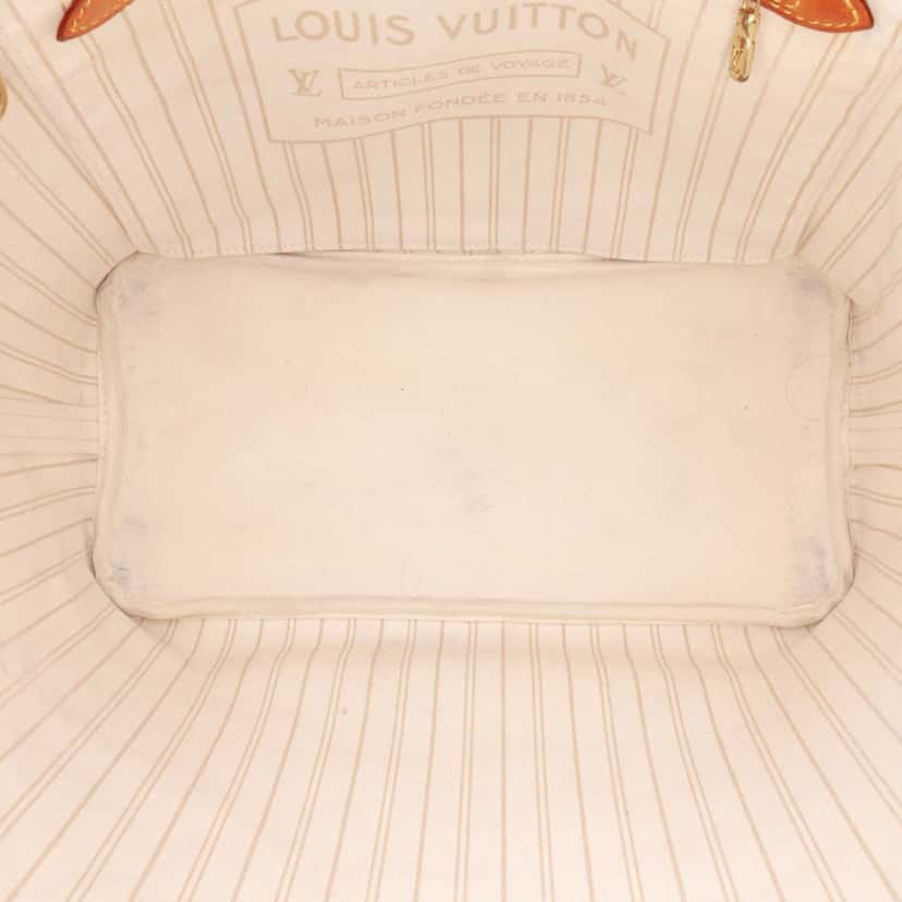 Louis Vuitton Damier Azur Neverfull MM White Canvas Good condition - Model View