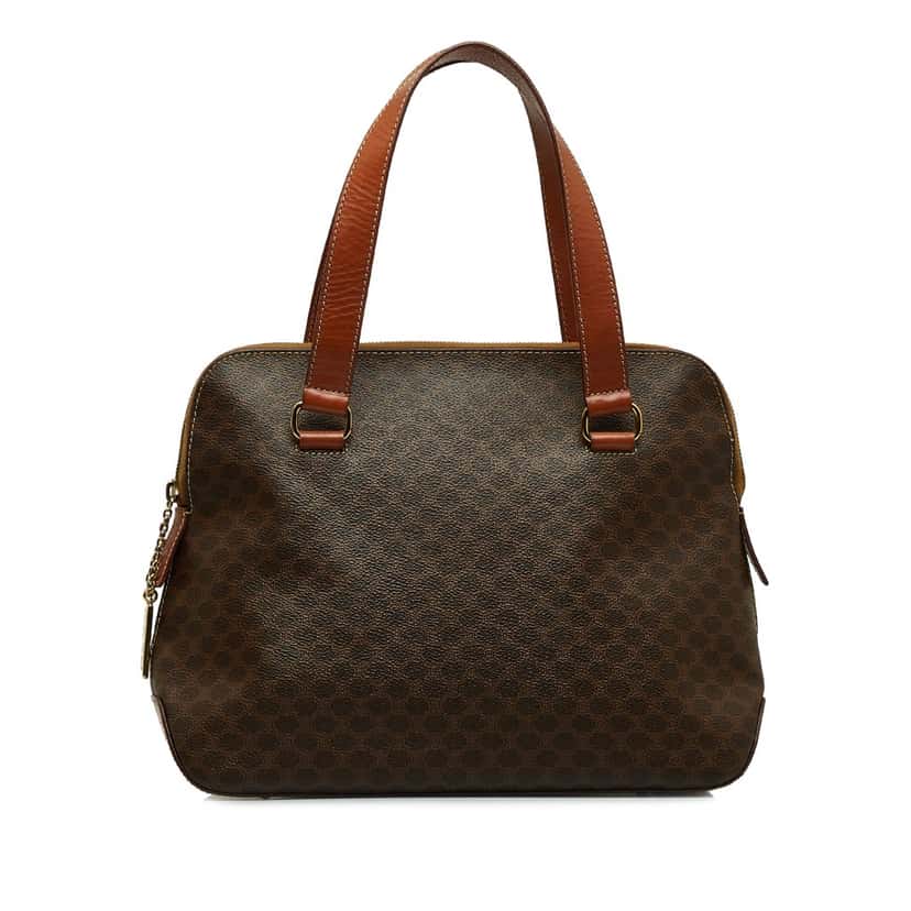 Celine Macadam Handbag Brown Canvas Good condition - Front View