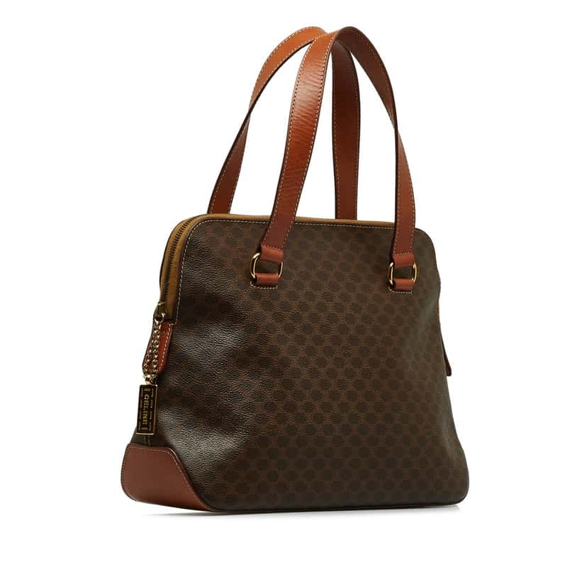 Celine Macadam Handbag Brown Canvas Good condition - Back View