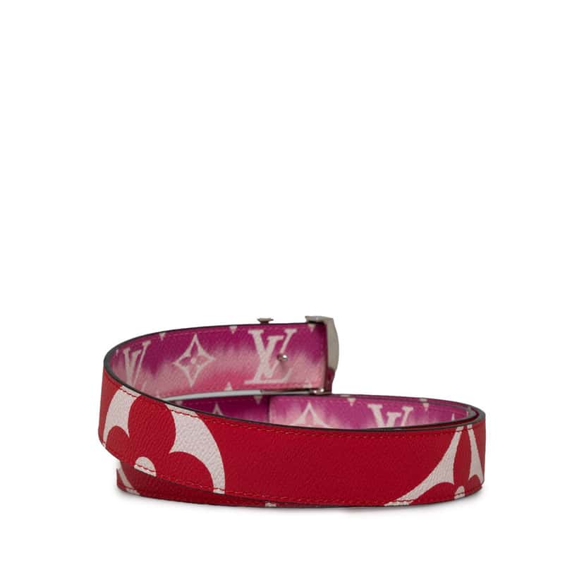 Louis Vuitton Monogram Giant Iconic Reversible Belt Red Canvas Good condition - Inside View