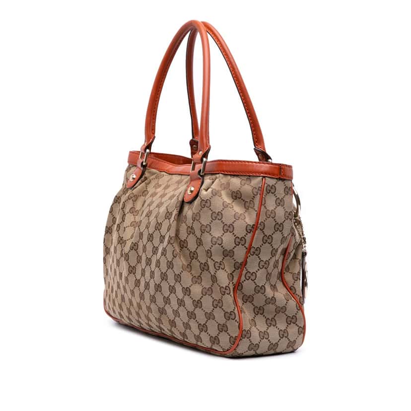 Gucci GG Canvas Sukey Tote Brown Canvas Good condition - Back View