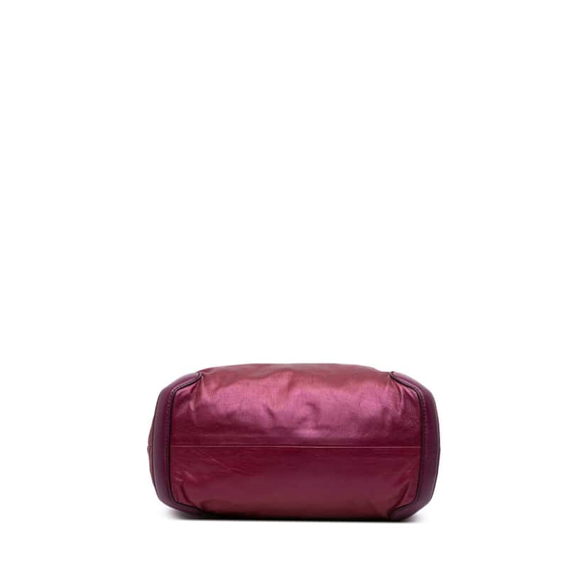 Gucci Medium Metallic Leather Galaxy Chain Shoulder Bag Purple Leather Good condition - Inside View