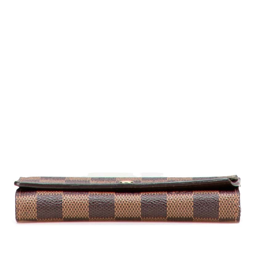 Louis Vuitton Damier Ebene Porte Monnaie Tresor Wallet Brown Canvas Good condition - Inside View
