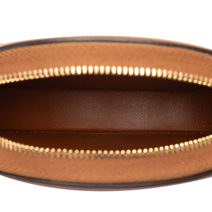 Celine Calfskin Cuir Triomphe Oval Clutch Brown Leather Good condition - Box View