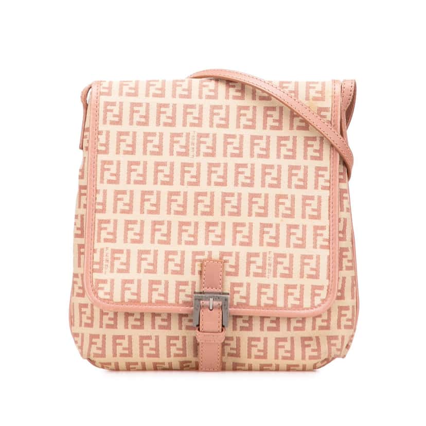 Fendi Zucchino Canvas Crossbody Brown Canvas Very good condition - Front View