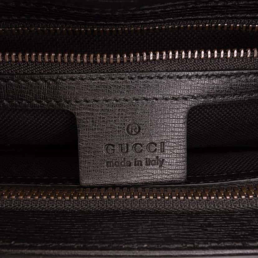 Gucci Medium Leather Bright Bit Satchel Black Leather Good condition - Box View
