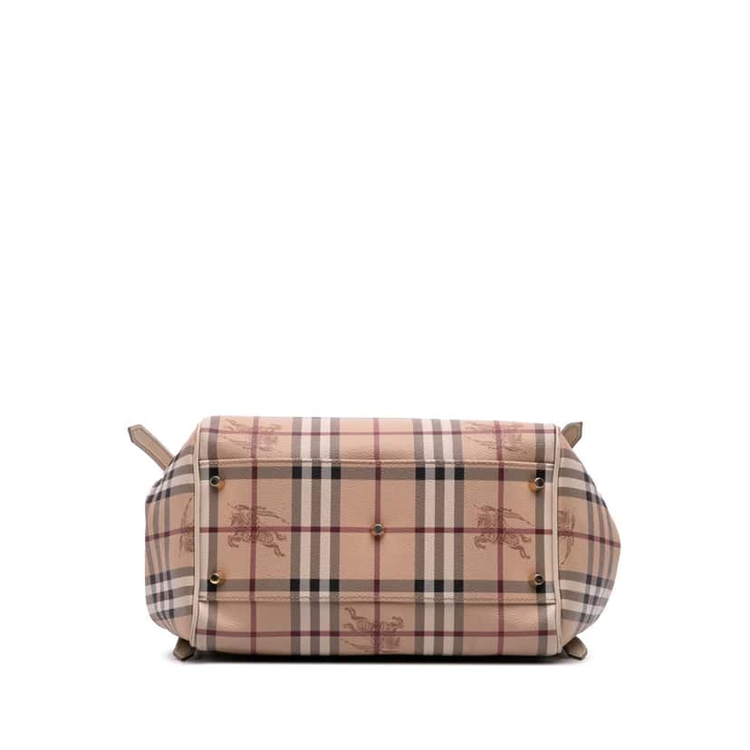 Burberry Small Haymarket Check Coated Canvas Canterbury Tote Brown Canvas Good condition - Inside View