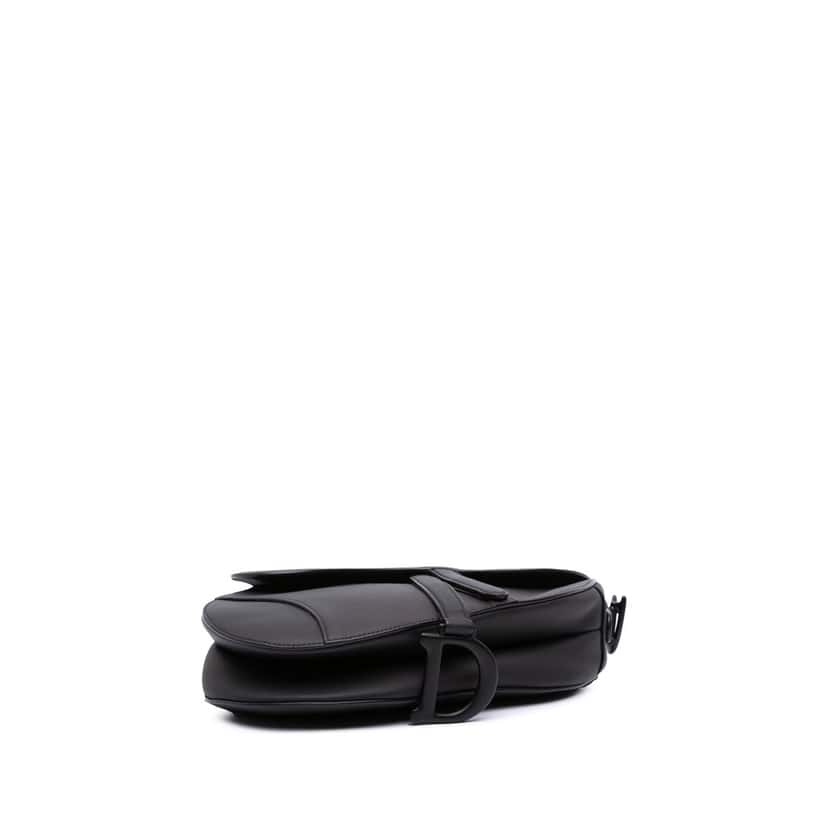 Dior Ultra Matte Calfskin Saddle Bag Black Leather Good condition - Inside View