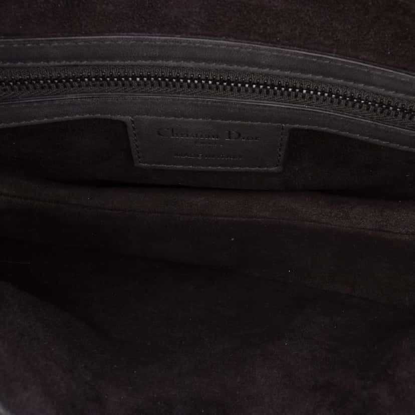 Dior Ultra Matte Calfskin Saddle Bag Black Leather Good condition - Model View