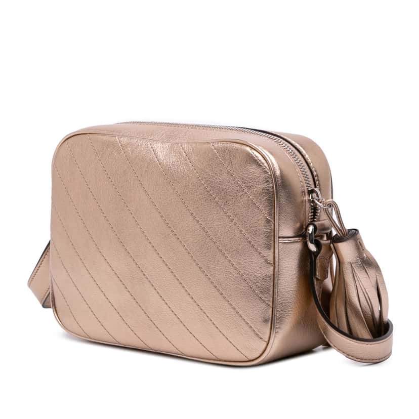 Gucci Small Metallic Calfskin Blondie Crossbody Gold Leather Good condition - Back View