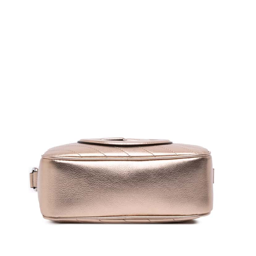 Gucci Small Metallic Calfskin Blondie Crossbody Gold Leather Good condition - Inside View
