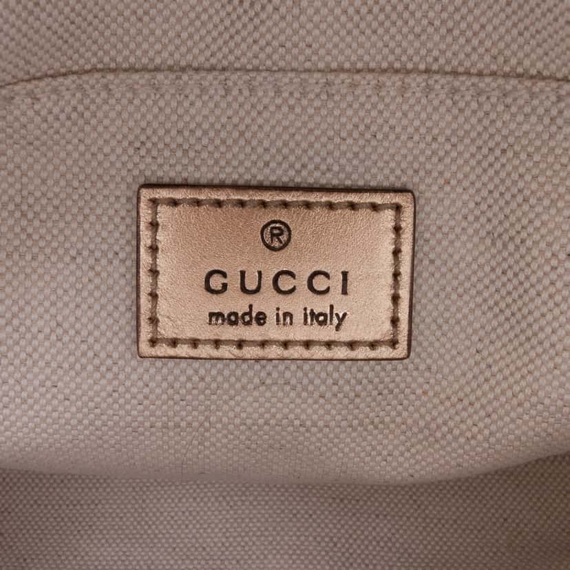 Gucci Small Metallic Calfskin Blondie Crossbody Gold Leather Good condition - Box View