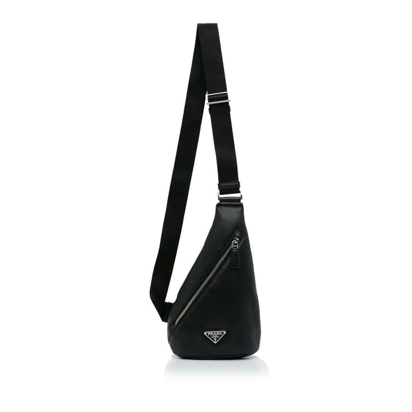 Prada Prada Cross Leather Bag Black Leather Very good condition - Front View