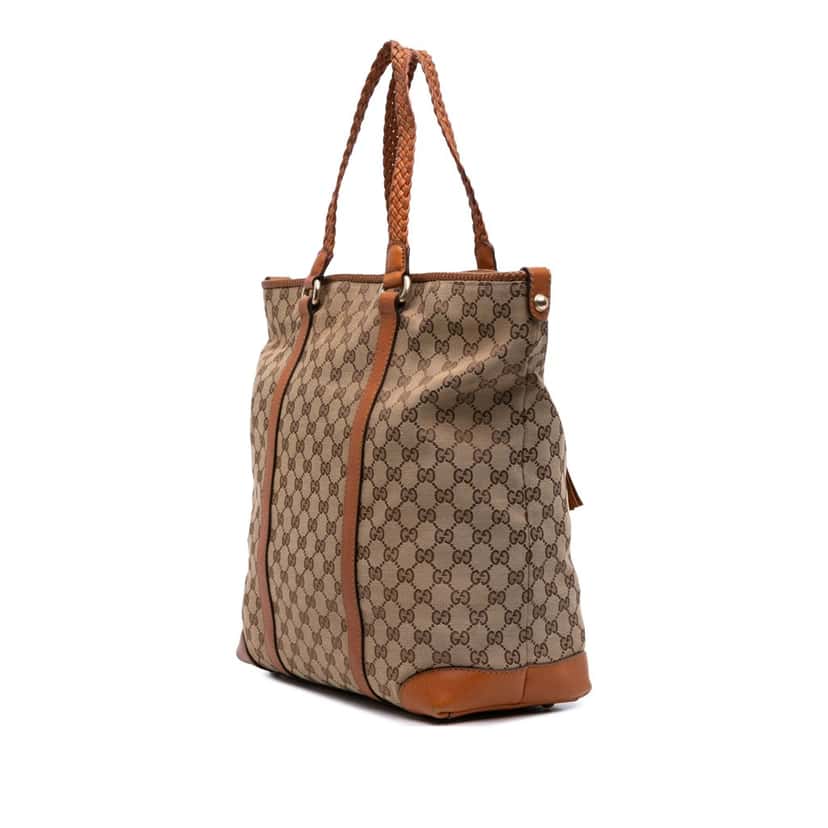 Gucci Large GG Canvas Marrakech Tote Brown Canvas Good condition - Back View