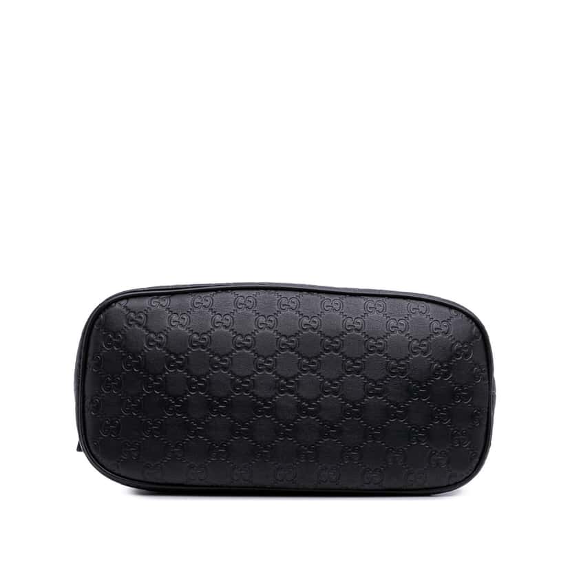 Gucci Medium Guccissima Dome Satchel Black Leather Good condition - Inside View