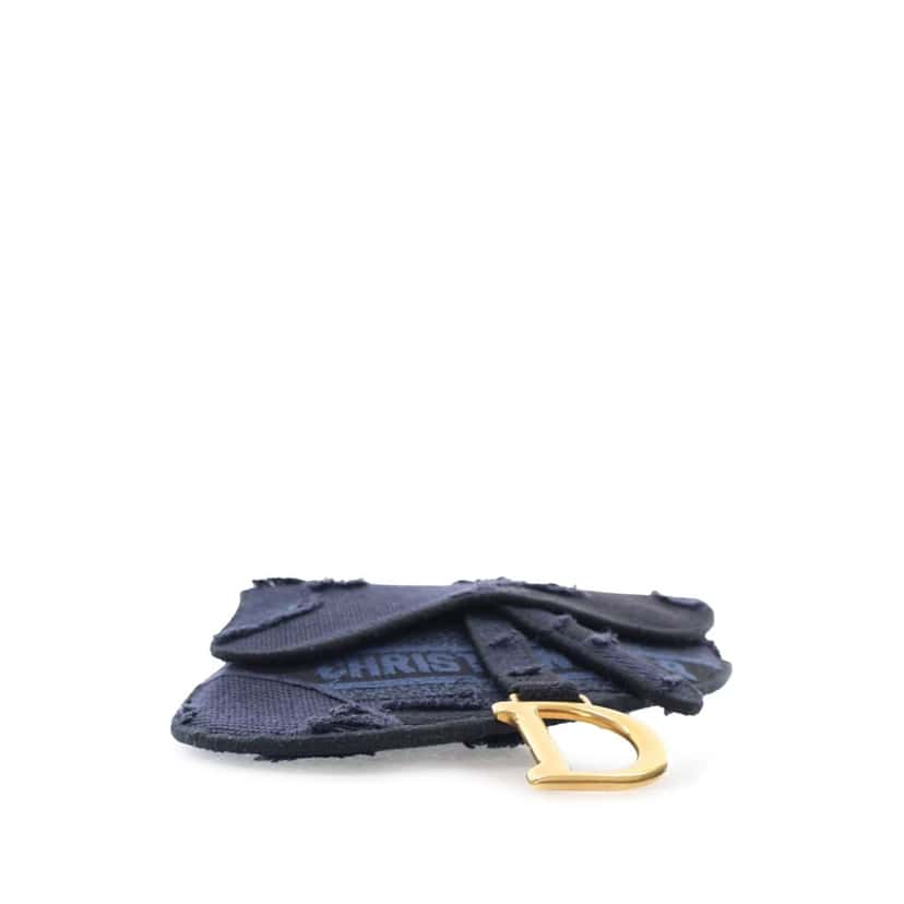 Dior Canvas Embroidered Camouflage Saddle Belt Bag Blue Canvas Good condition - Inside View