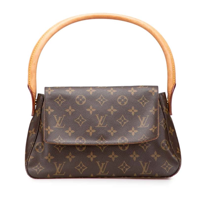 Louis Vuitton Monogram Mini Looping Brown Canvas Good condition - Front View