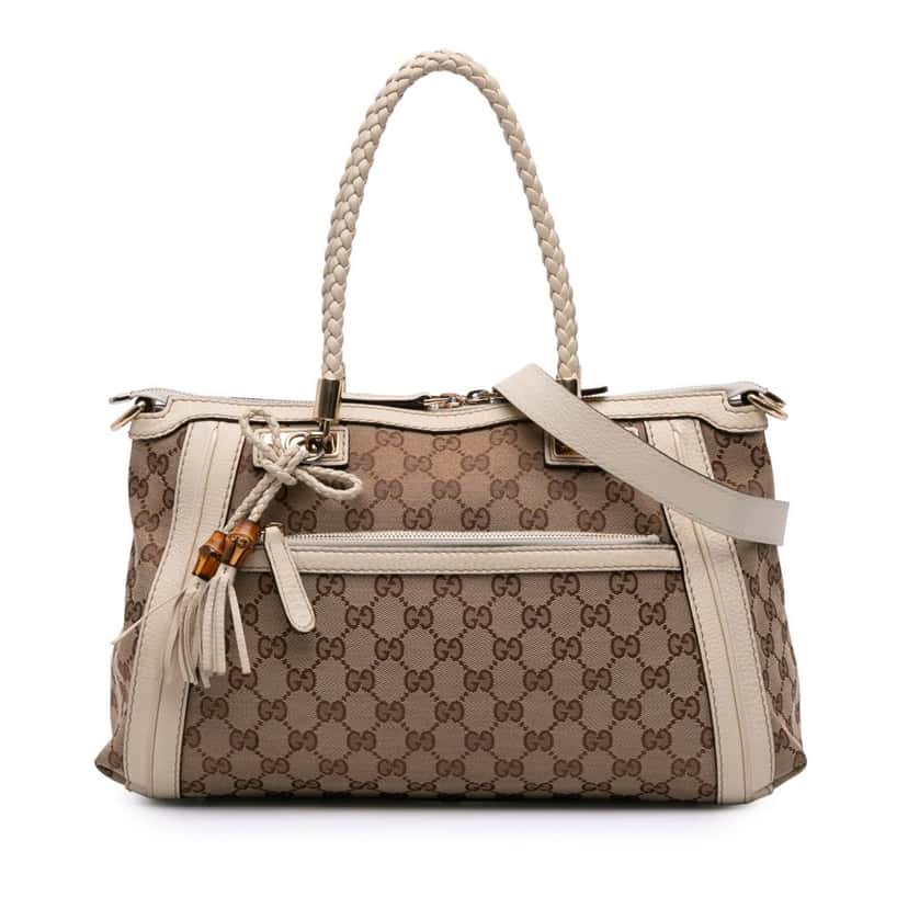 Gucci GG Canvas Bella Satchel Brown Canvas Good condition - Front View