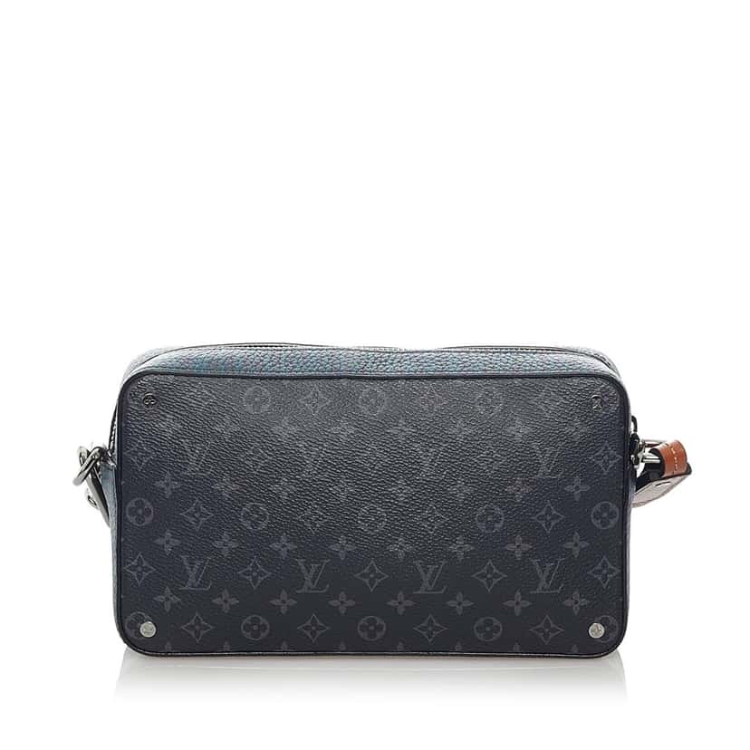 Louis Vuitton Monogram Eclipse Volga on Strap Black Canvas Good condition - Inside View