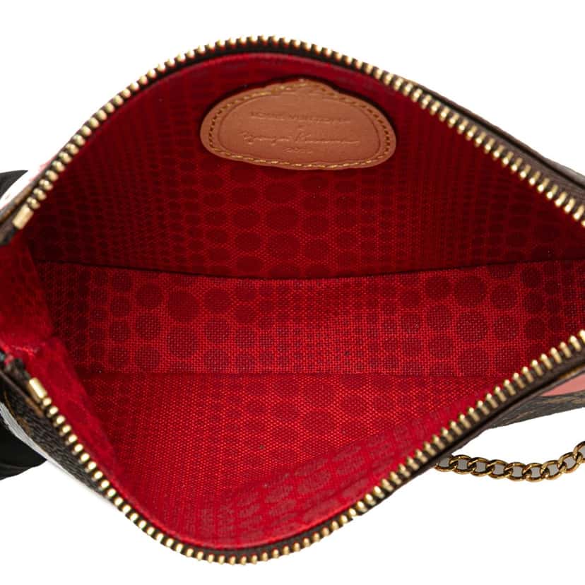 Louis Vuitton Yayoi Kusama Monogram Painted Dots Mini Pochette Accessoires Brown Canvas Good condition - Model View