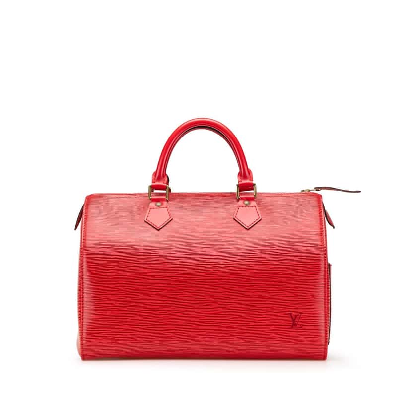 Louis Vuitton Epi Speedy 35 Red Leather Good condition - Front View